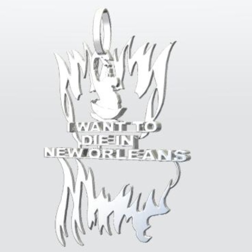 G59 I Want To Die In New Orleans Pendant Chain